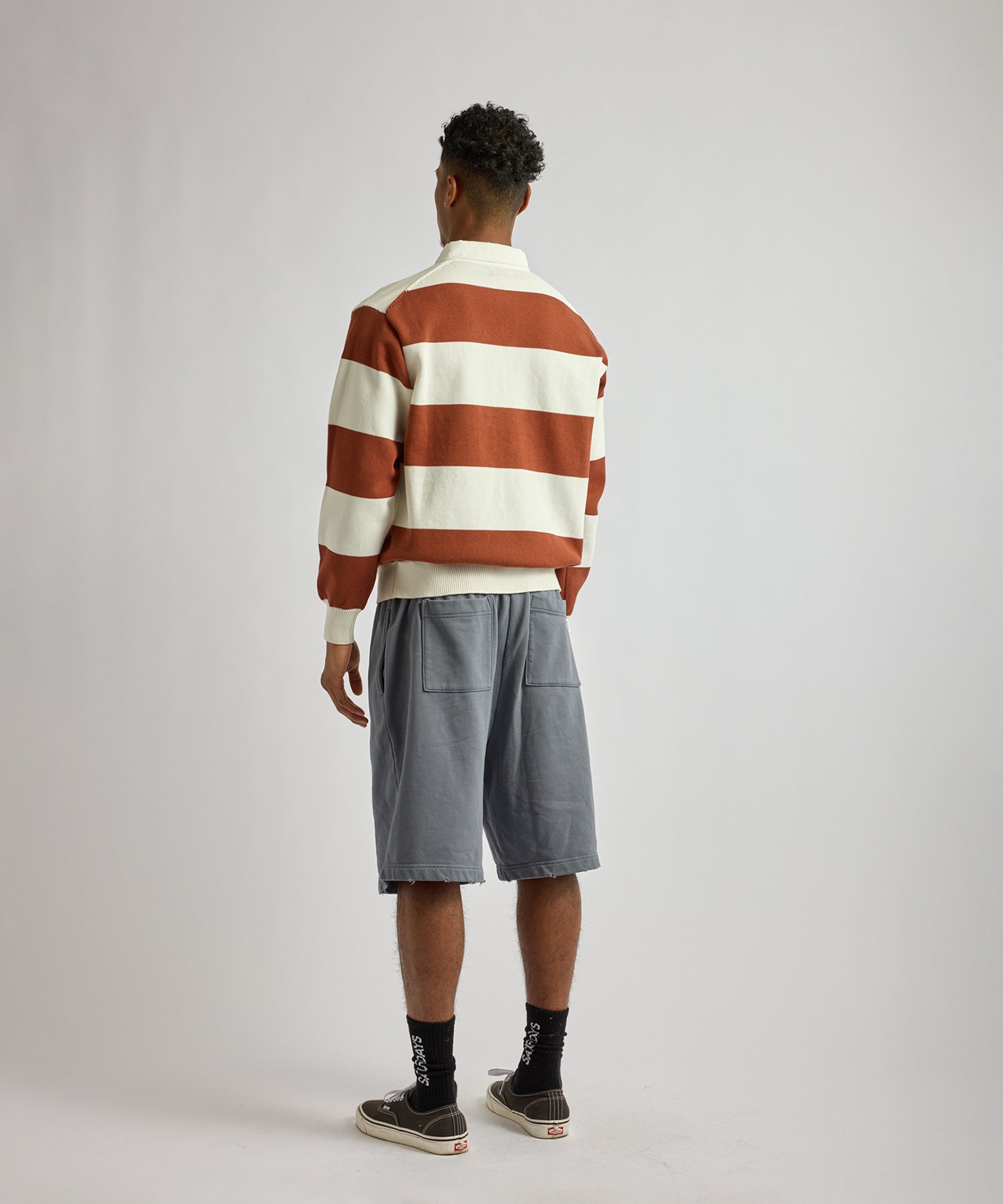 Saturdays NYC Rugger Polo Sweater in Brick