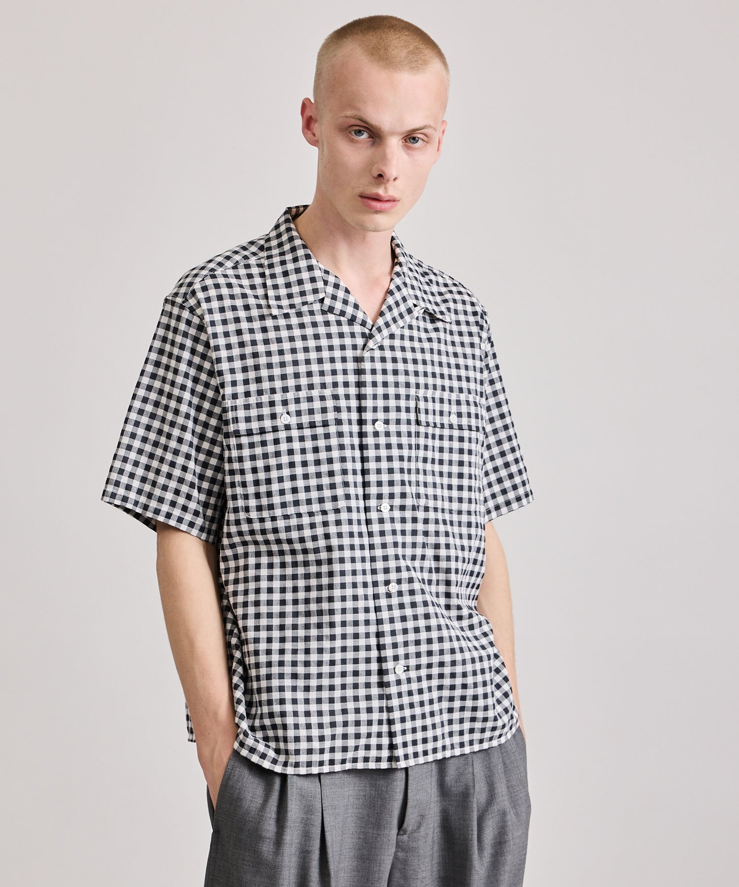 新品Hester Gingham Check Shirt Beige シャツ Hester Gingham Check SS Shirt | Saturdays NYC