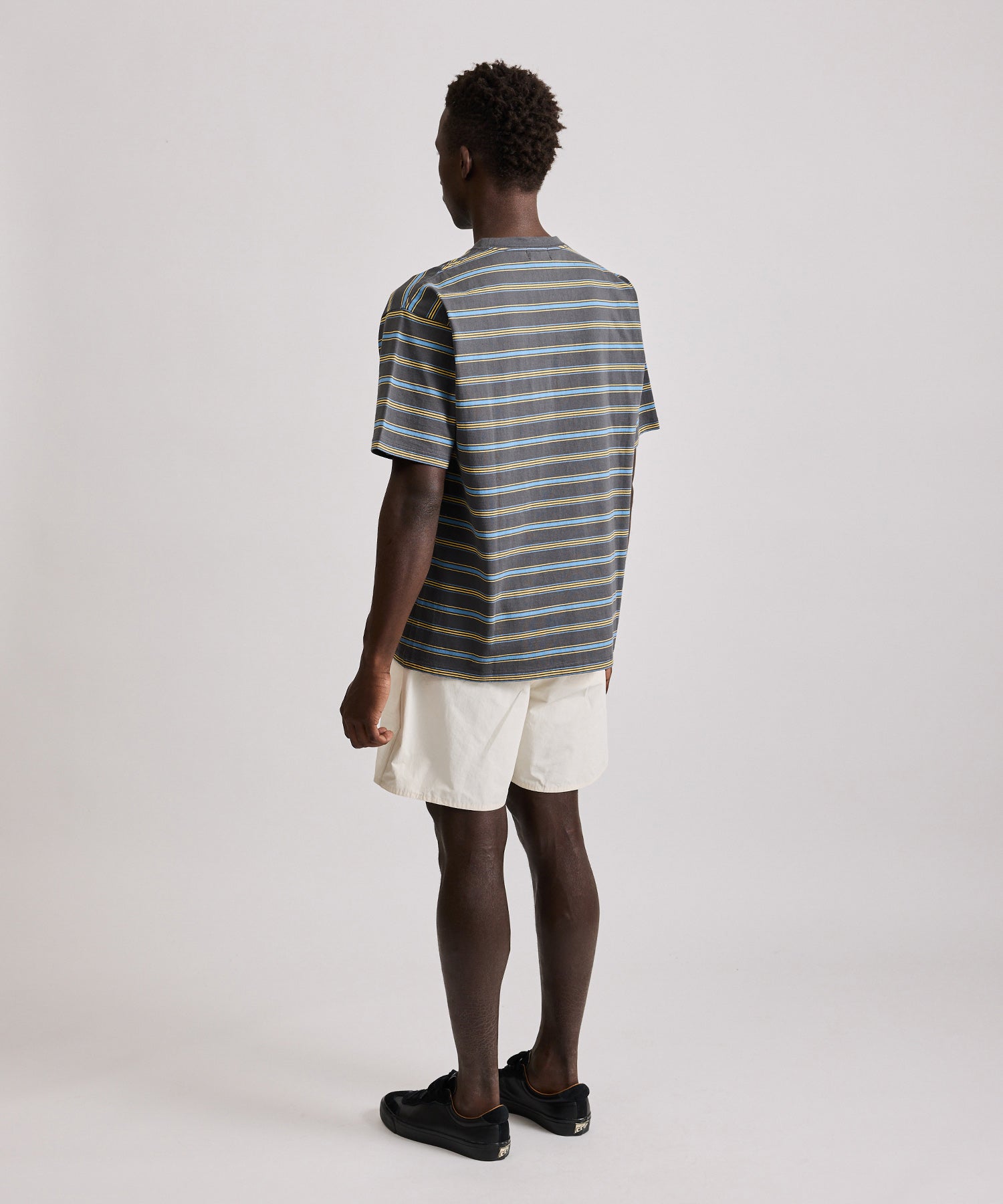 Multi Stripe Relaxed Short Sleeve Tee