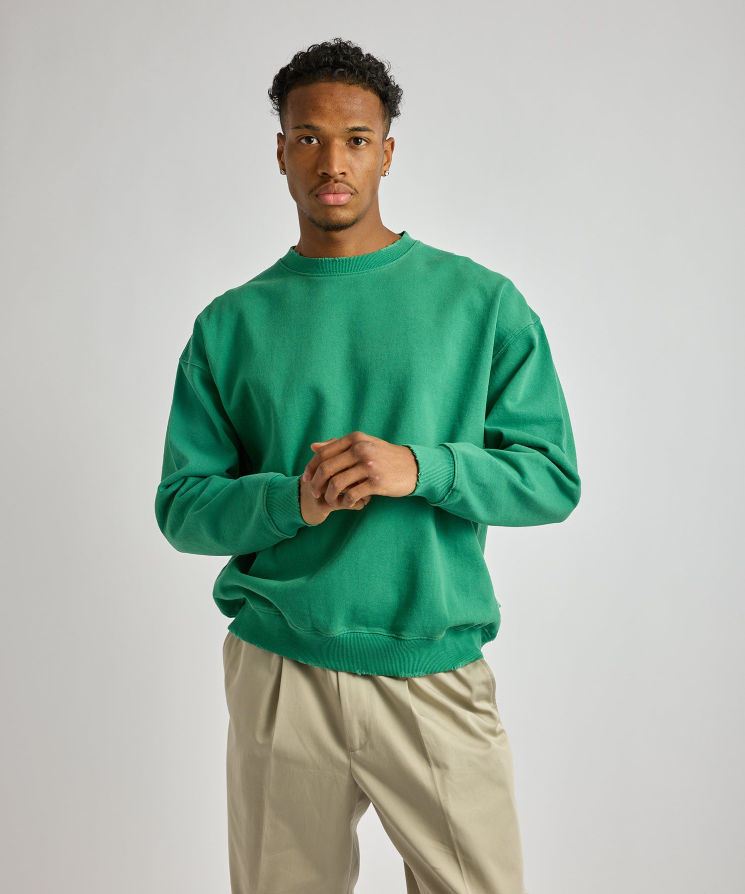 Bowery Garment Dyed Slash Sweatshirt