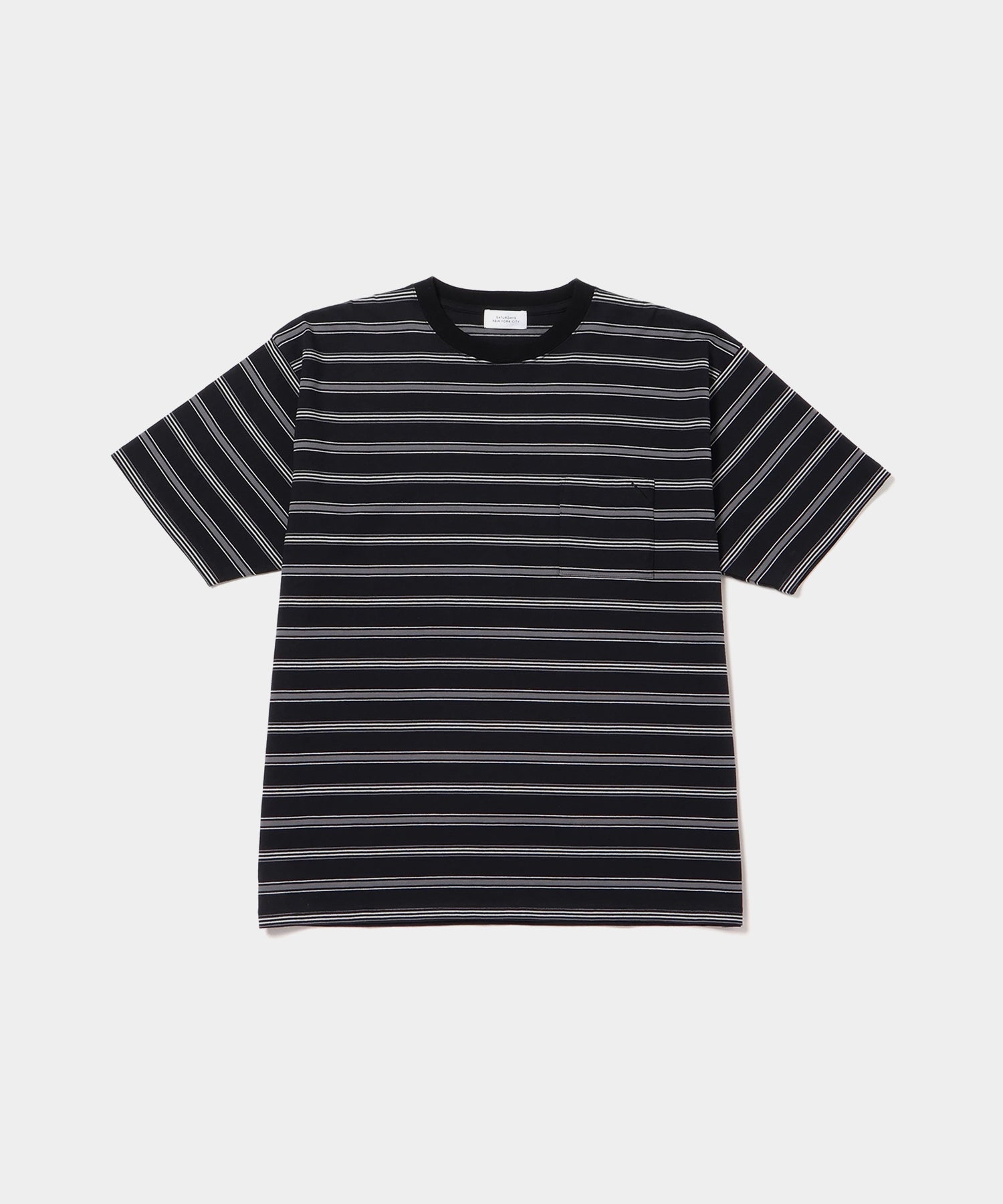 Multi Stripe Relaxed Short Sleeve Tee
