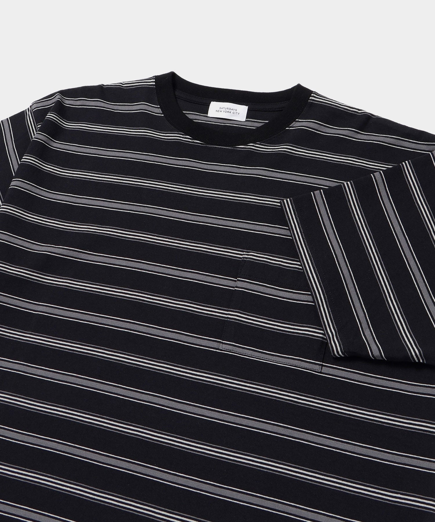 Multi Stripe Relaxed Short Sleeve Tee