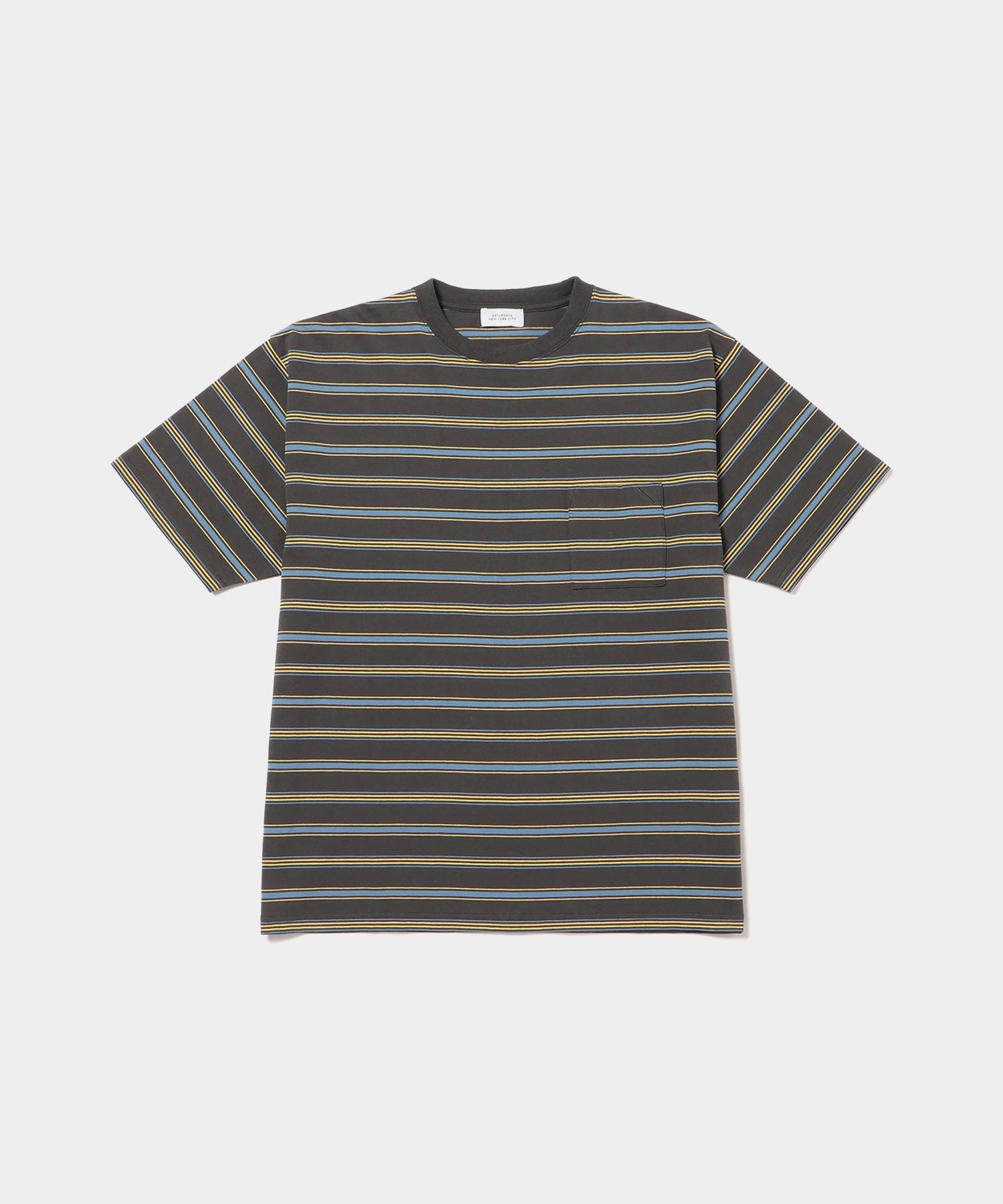 Multi Stripe Relaxed Short Sleeve Tee