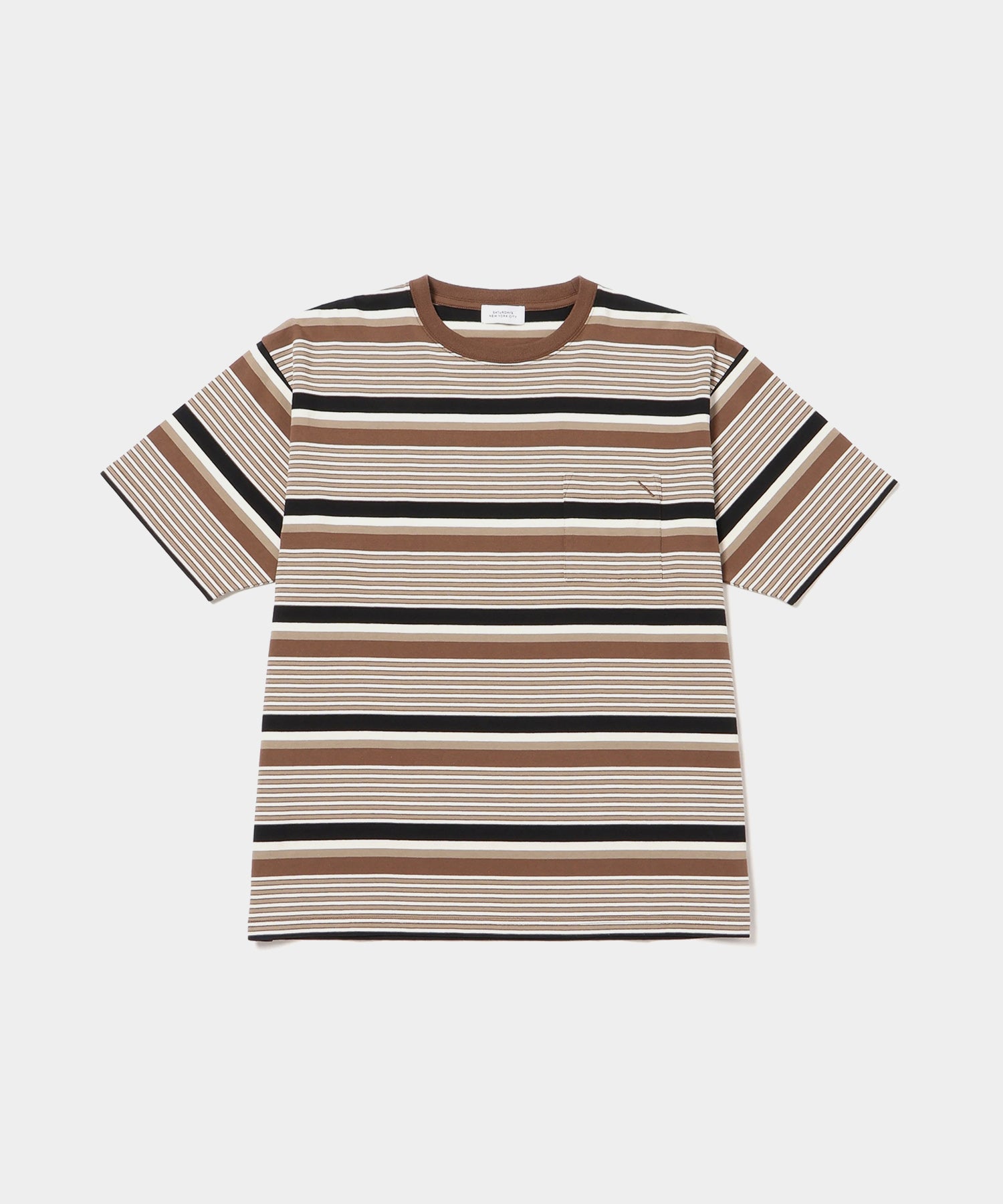 Multi Stripe Relaxed Short Sleeve Tee