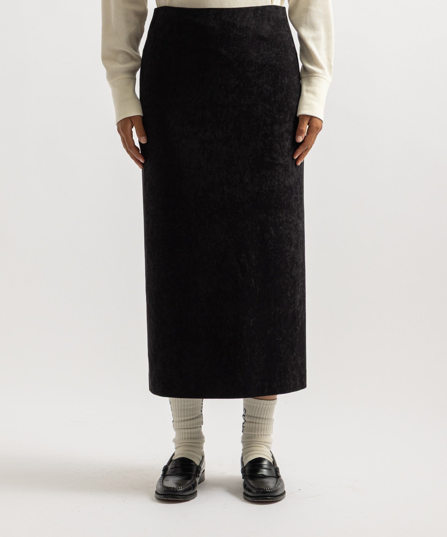 Amy Velveteen Midi Skirt