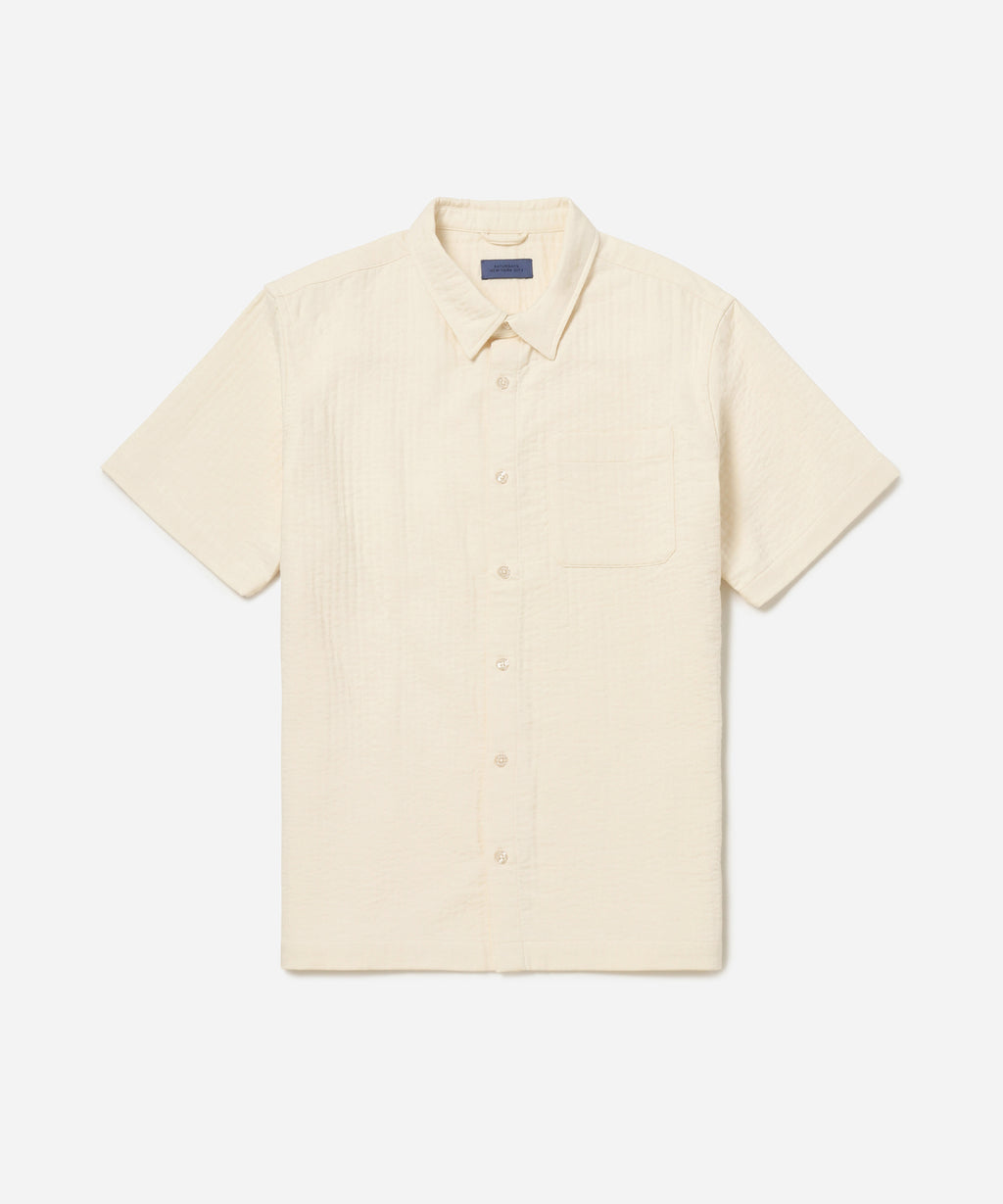 19so saturdays nyc ロンハーマン　野村訓市　bristol Bruce Double Layer Crinkle Short Sleeve Shirt | Saturdays NYC