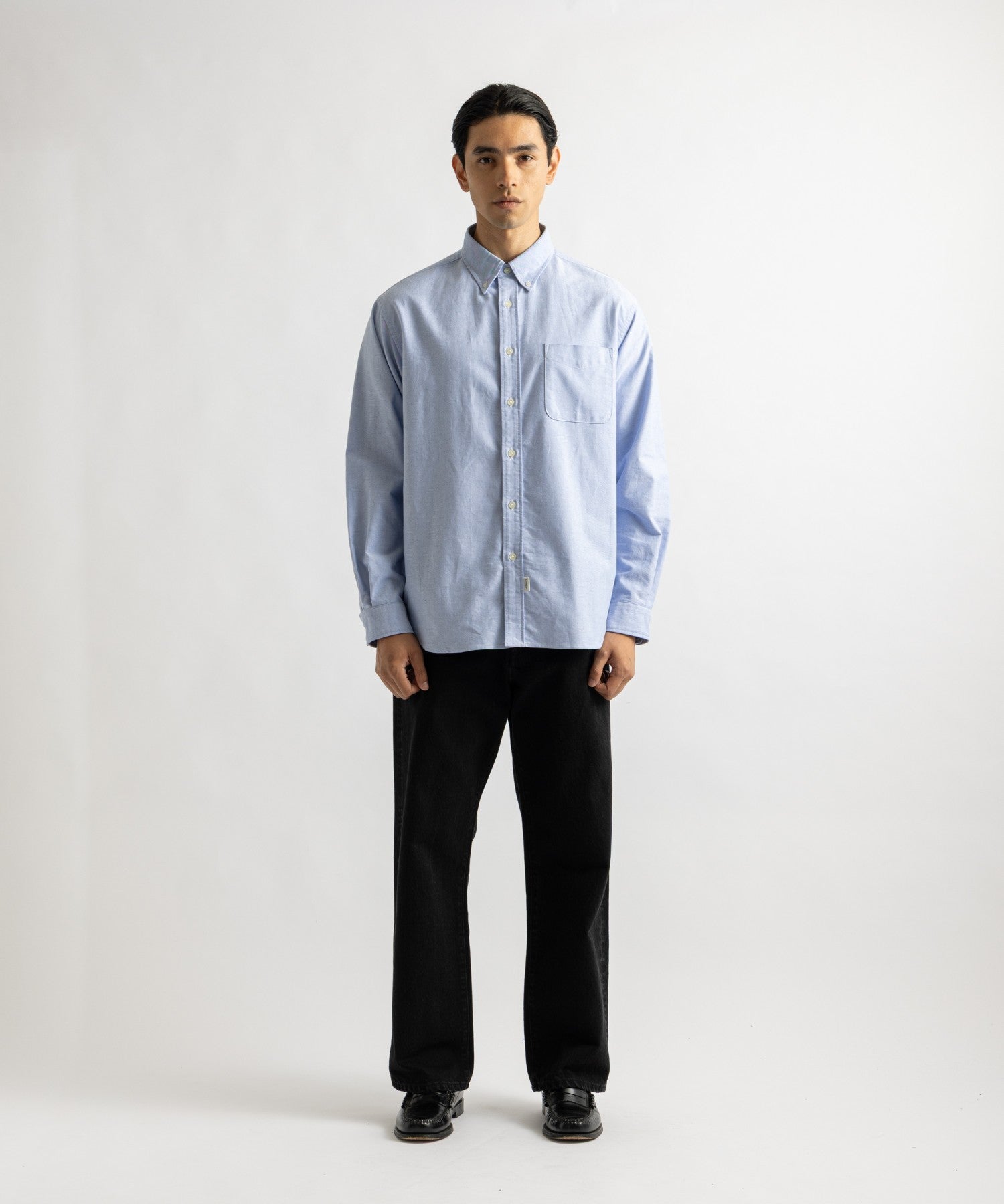 Saturdays NYC New Crosby Oxford Shirt in Light Blue