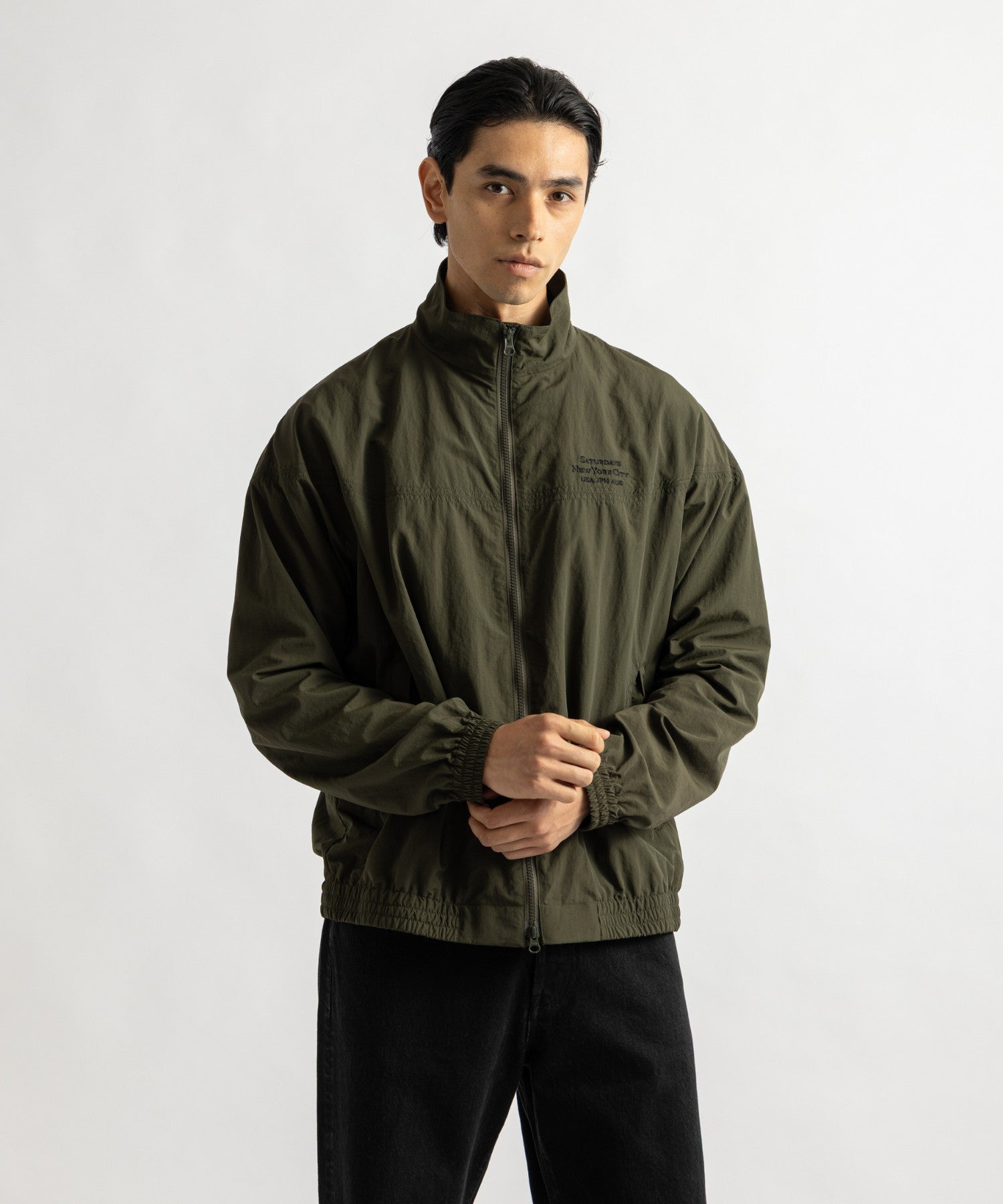 Saturdays NYC Everett International Training Jacket in Olive Green