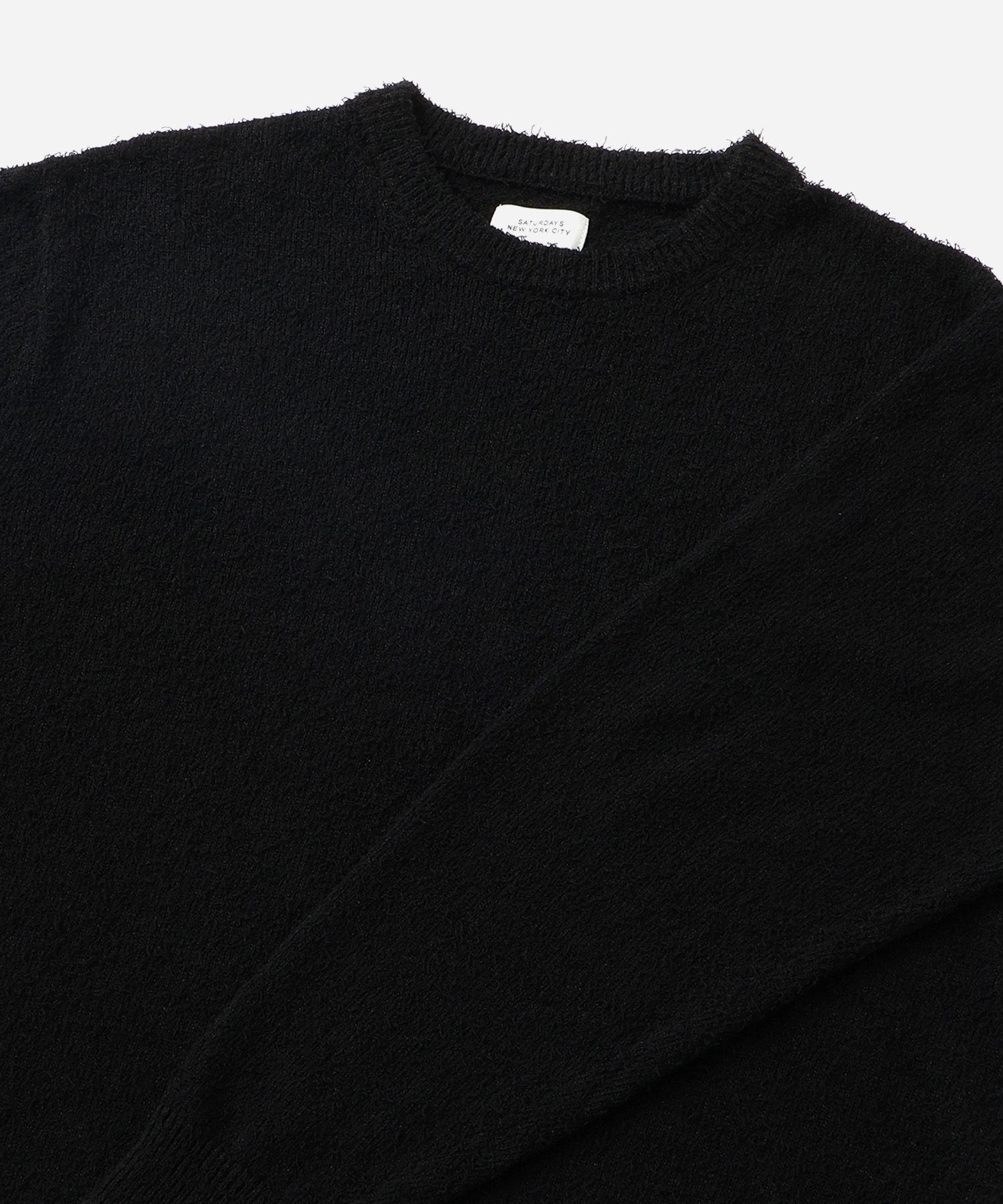 Saturdays NYC Greg Loop Yarn Sweater in Black