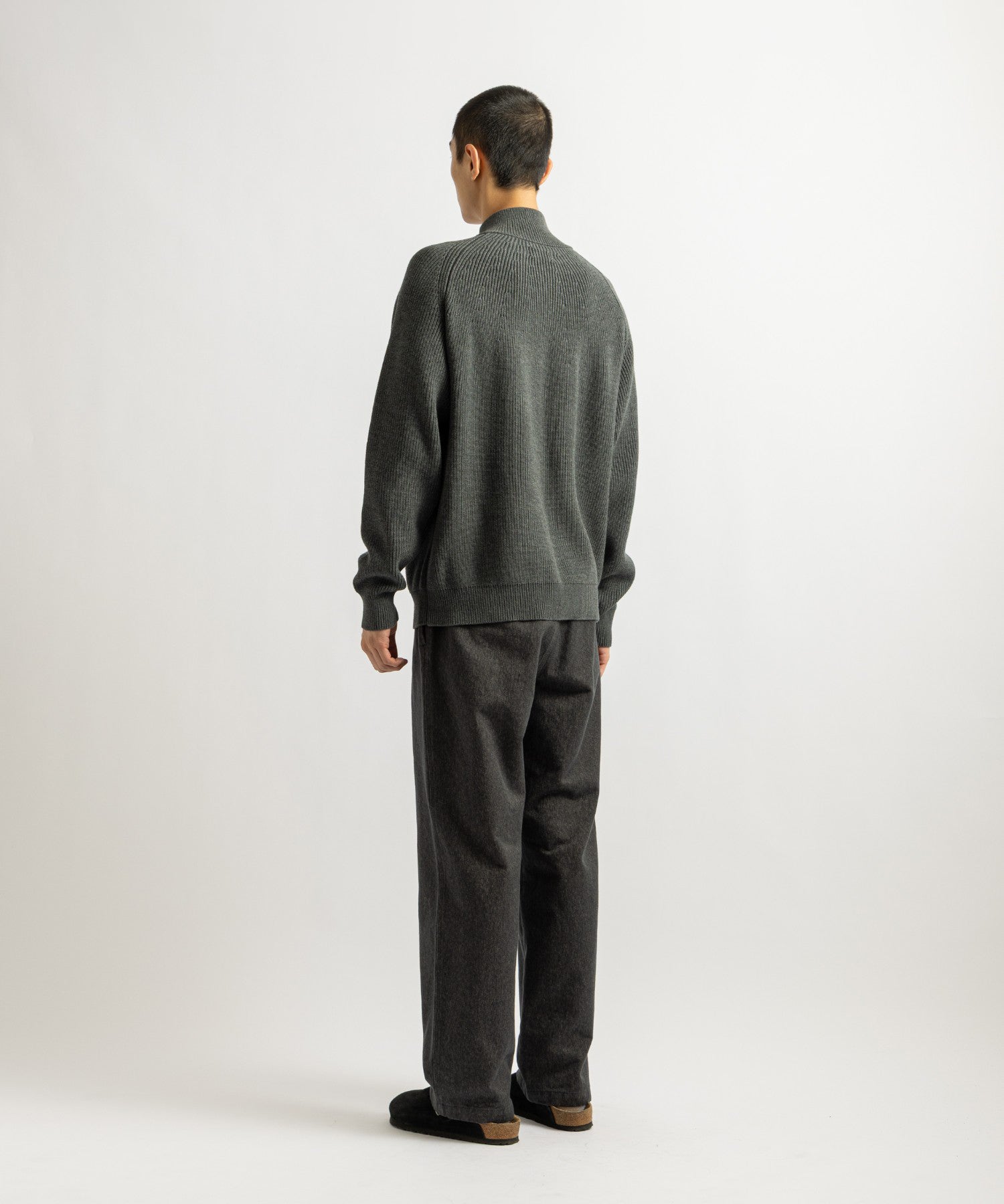 Saturdays NYC Henderson Zip Thru Knit in Gray
