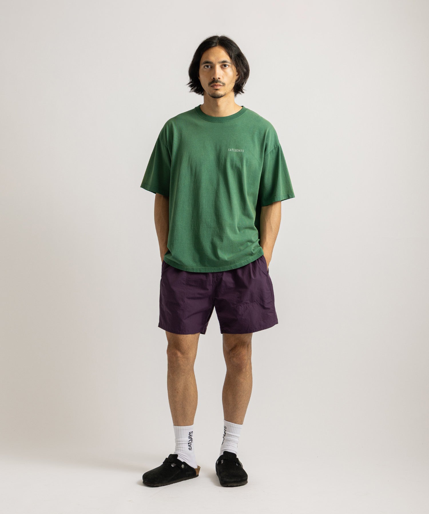 Saturdays NYC Vintage Sport Relaxed Short Sleeve Tee in Green