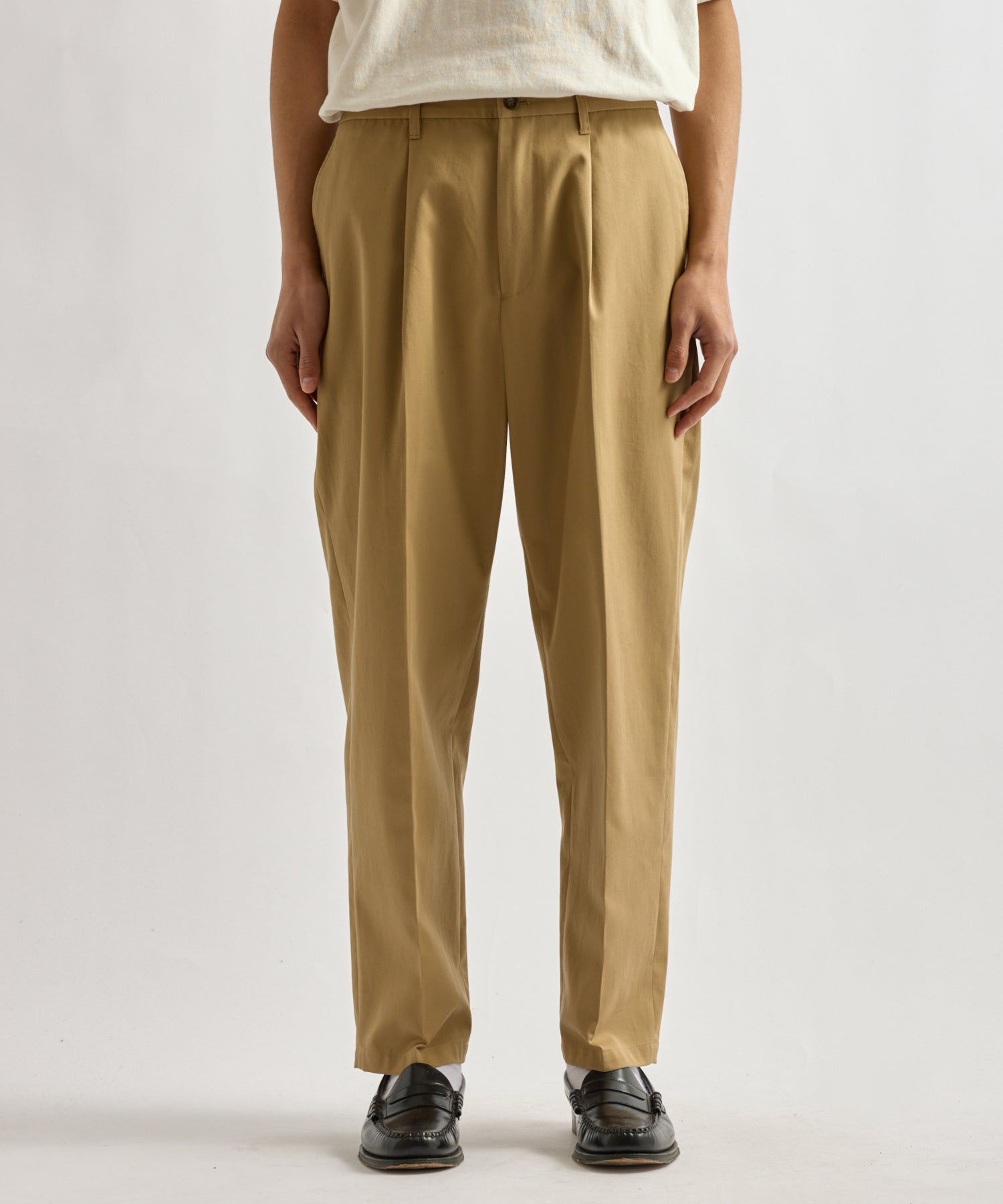 Saturdays NYC Dean One Tuck Pant in Beige