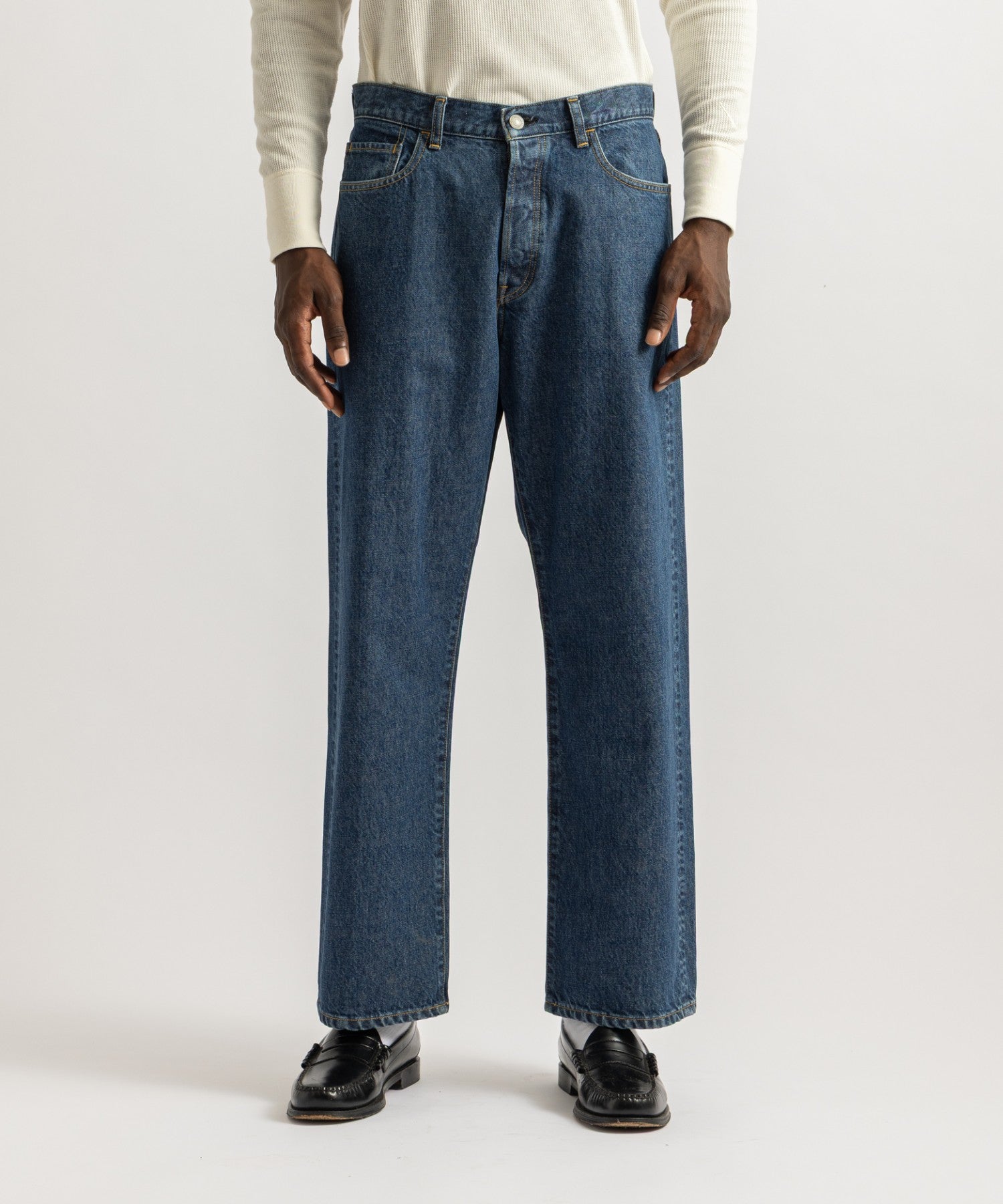 Saturdays NYC Tobias Straight Denim Pant in Blue