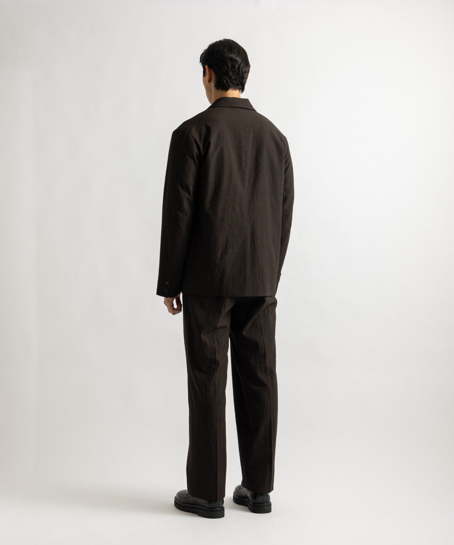 Saturdays NYC Mirza Wool Blazer in Dark Brown