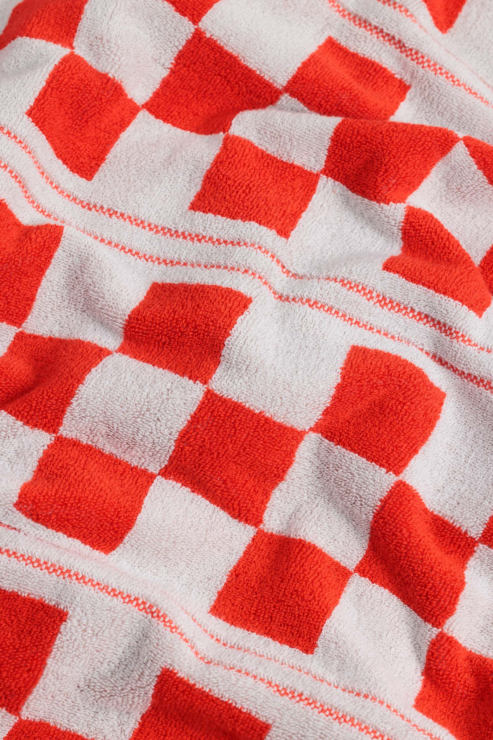 Saturdays NYC Busby Pool Towel in Cloud & Ranch Red