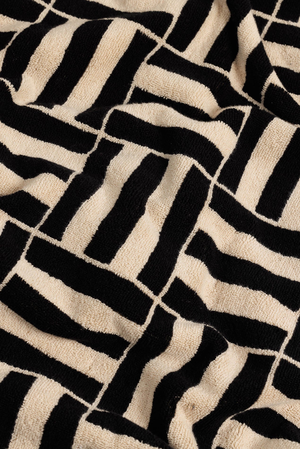 Saturdays NYC Willis Pool Towel in Sand & Noir