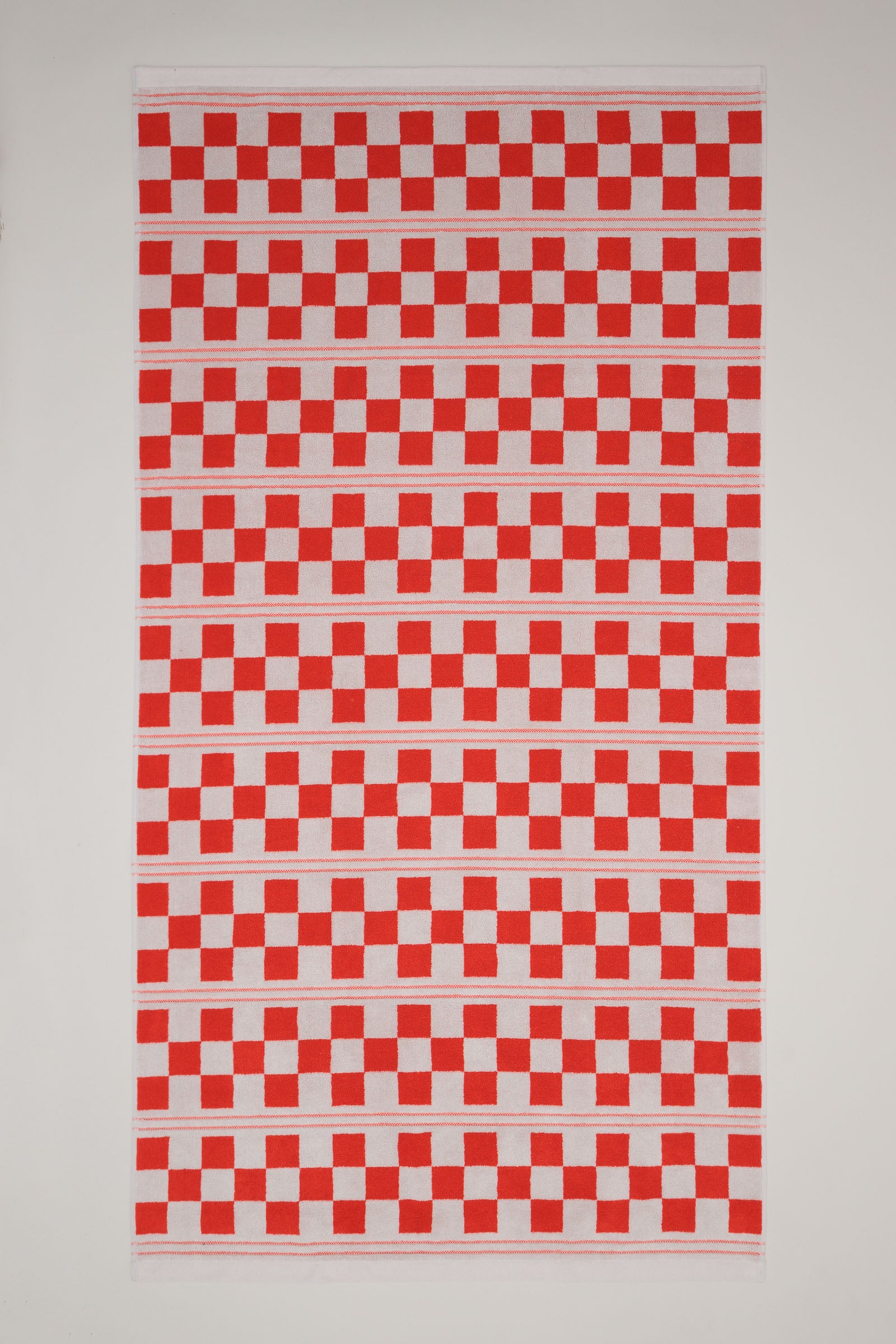 Saturdays NYC Busby Pool Towel in Cloud & Ranch Red