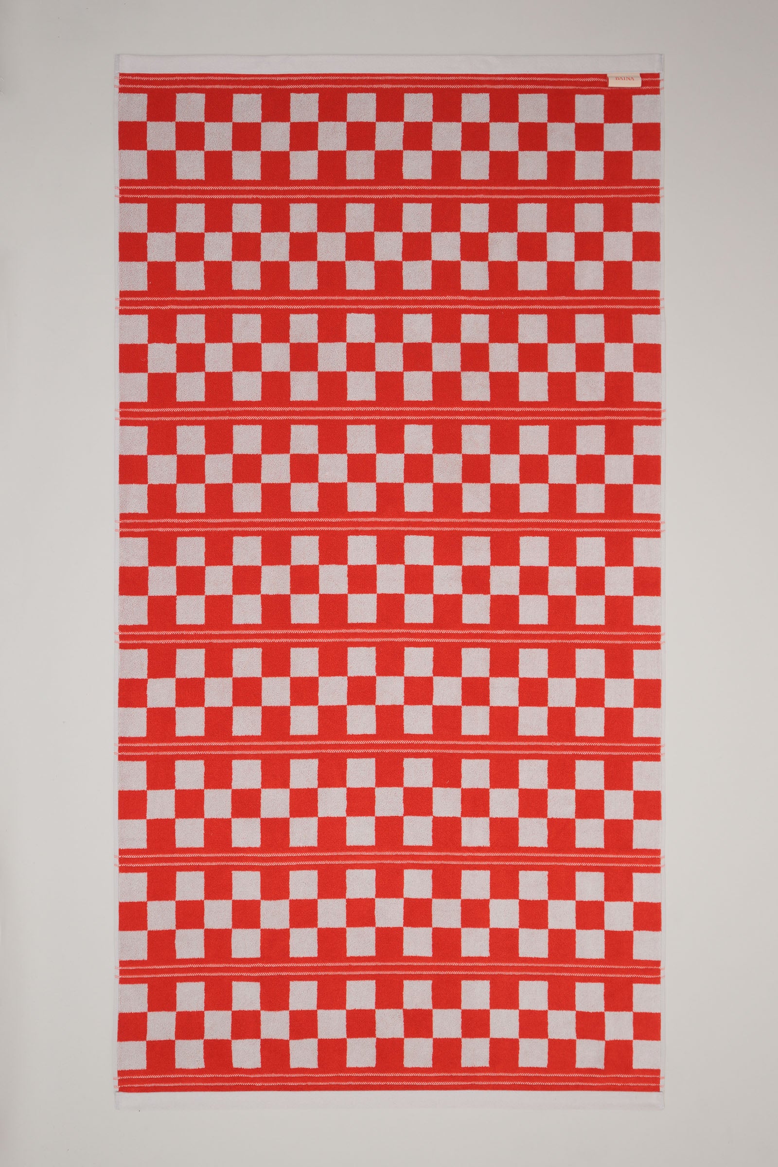 Saturdays NYC Busby Pool Towel in Cloud & Ranch Red