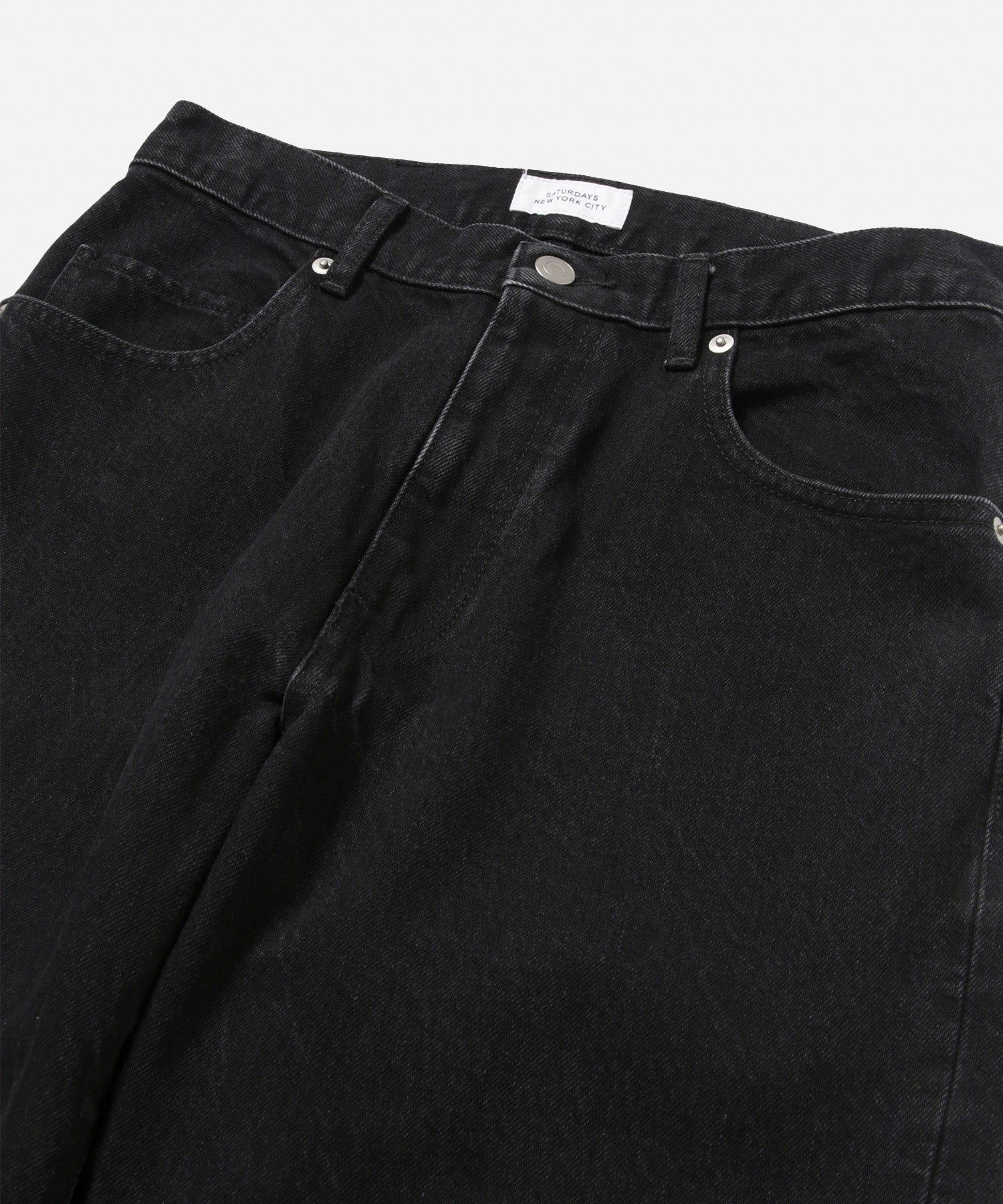 ★SATUR★ W Relaxed Denim Pants Black Relaxed Denim Pant | Saturdays NYC