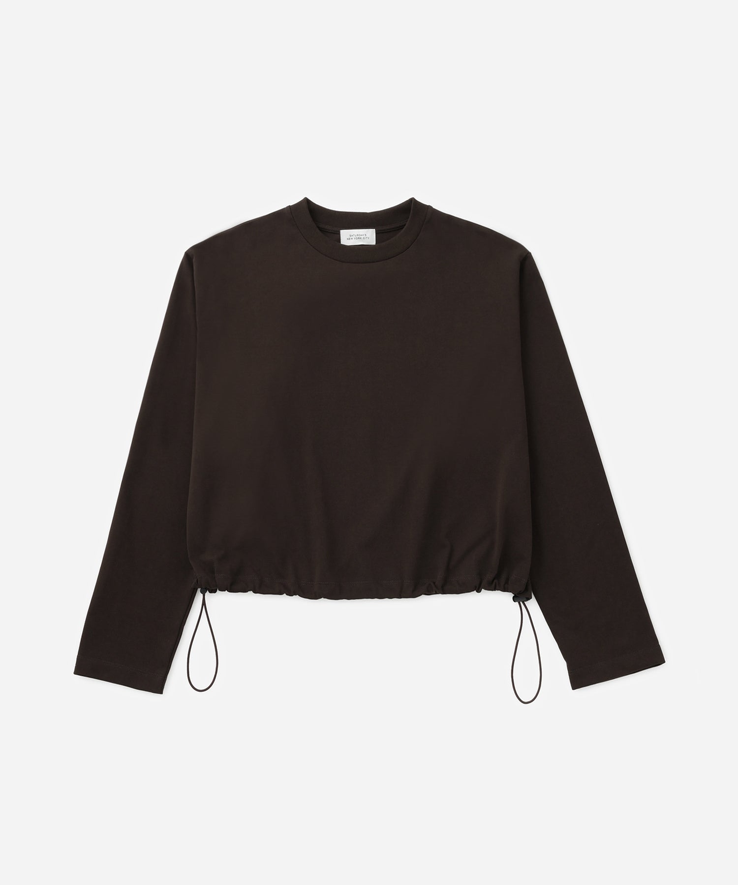 Saturdays NYC Arisa Long Sleeve Top in Brown