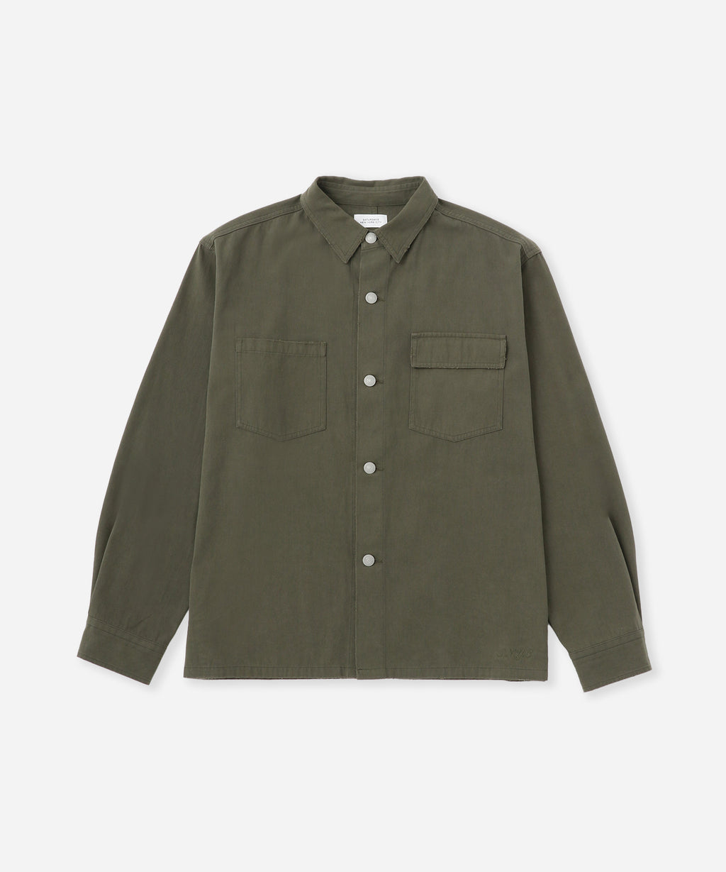 Saturdays NYC Magnus Work Shirt in Olive Green