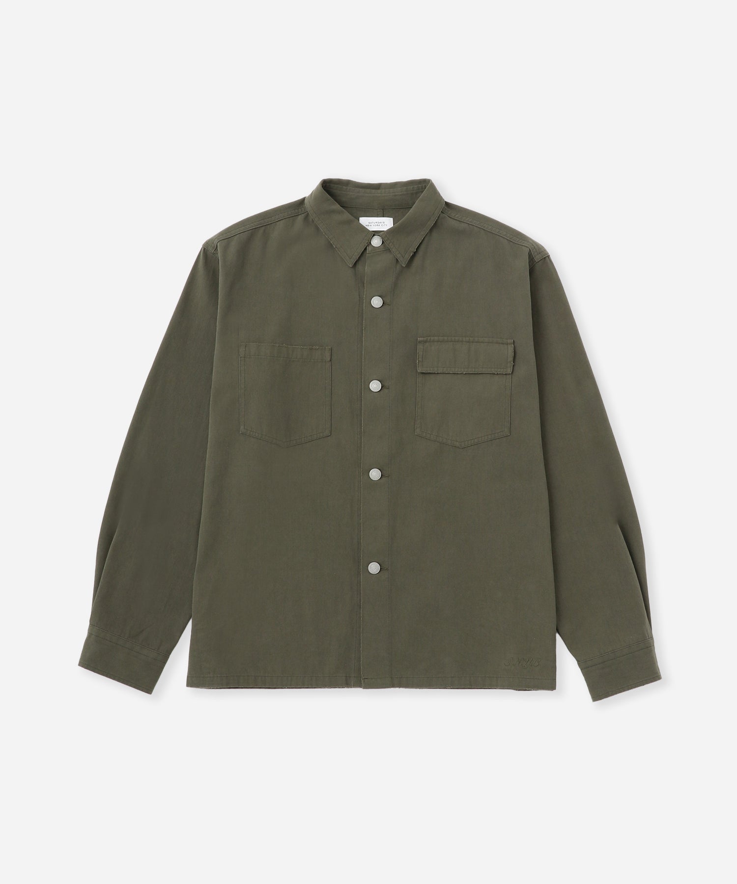 Saturdays NYC Magnus Work Shirt in Olive Green