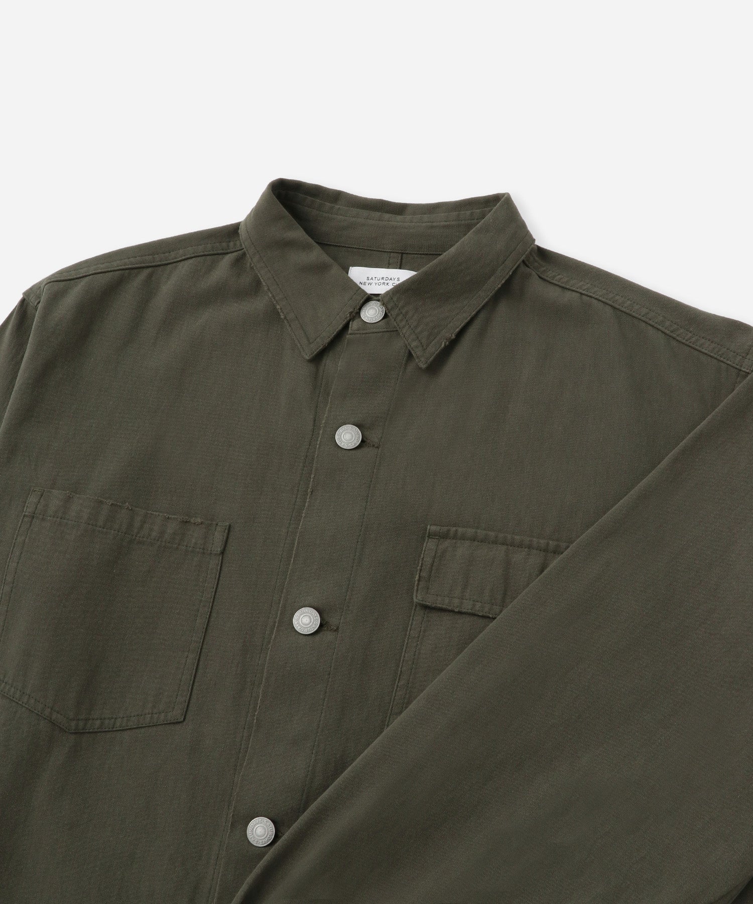 Saturdays NYC Magnus Work Shirt in Olive Green