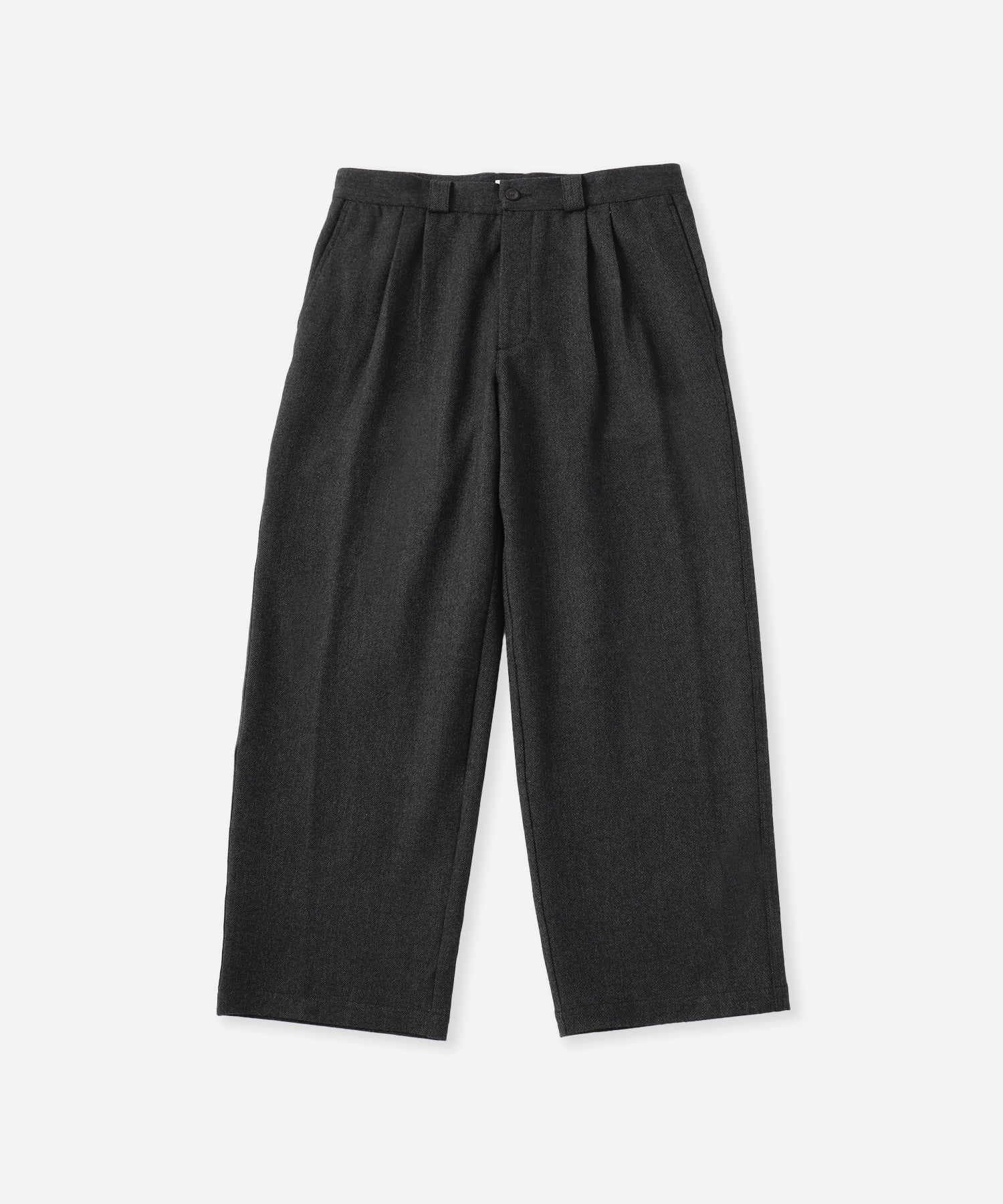 George Wool Wide Two Tuck Pant