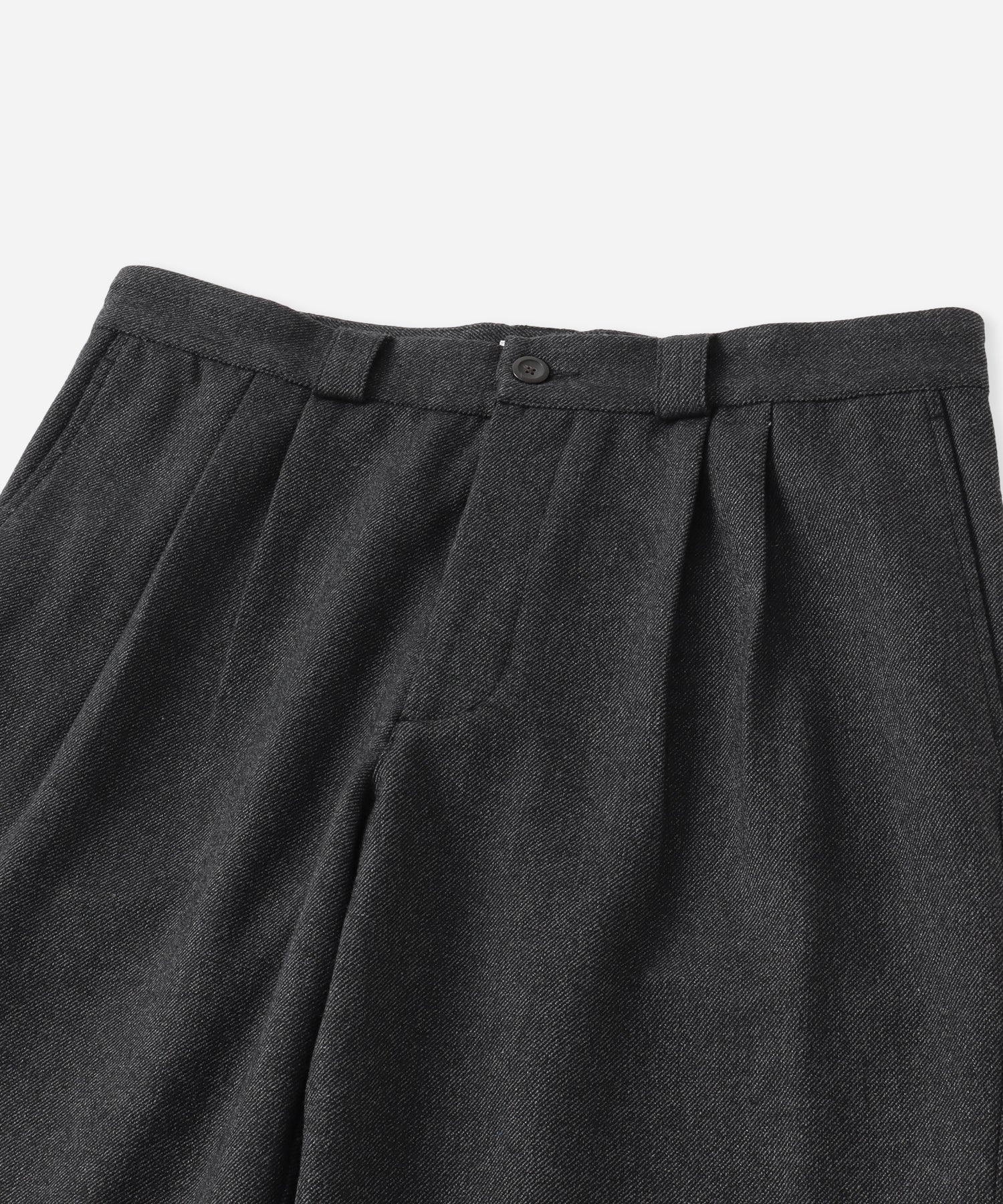 George Wool Wide Two Tuck Pant