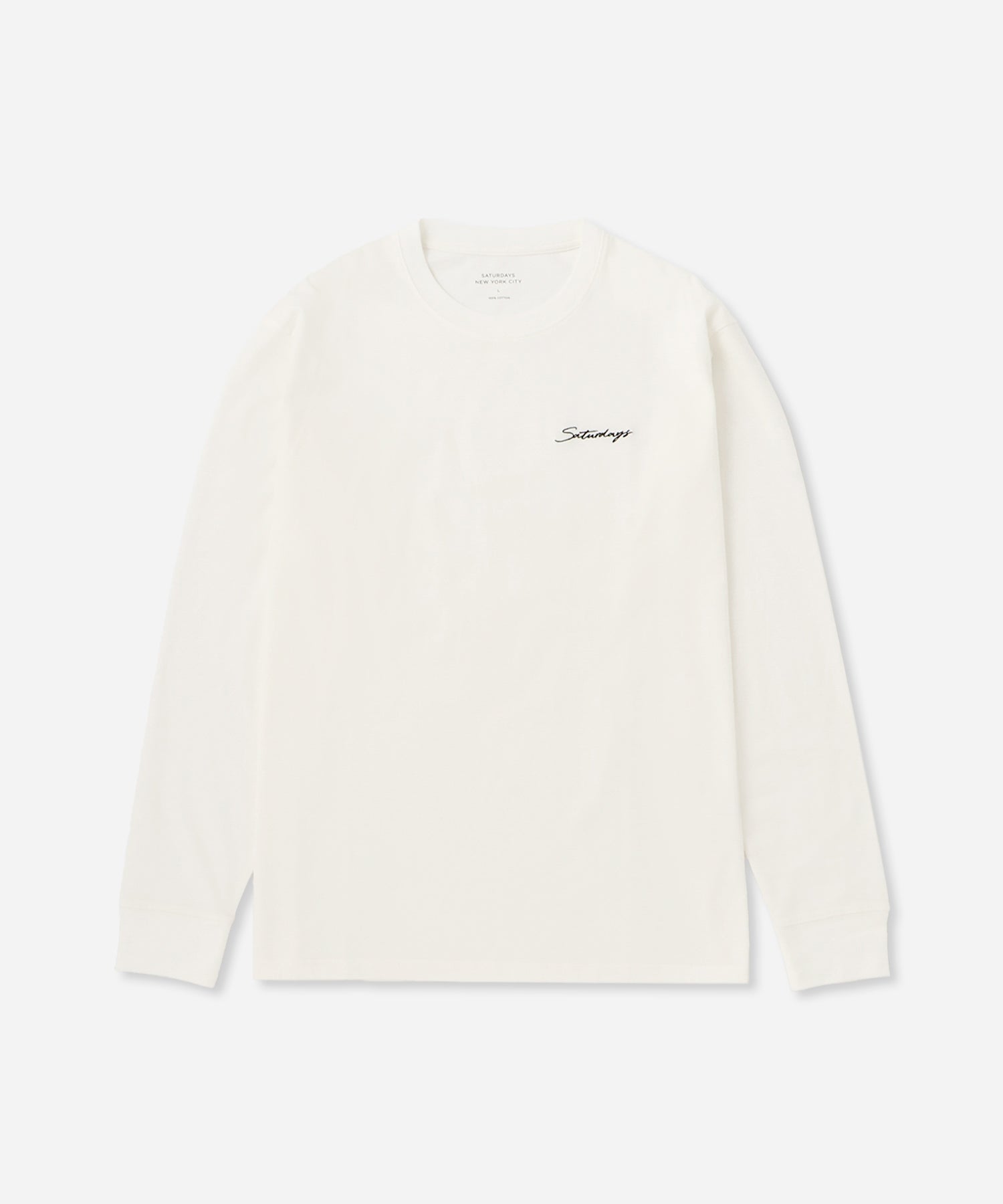 Script Embroidered Long Sleeve Tee