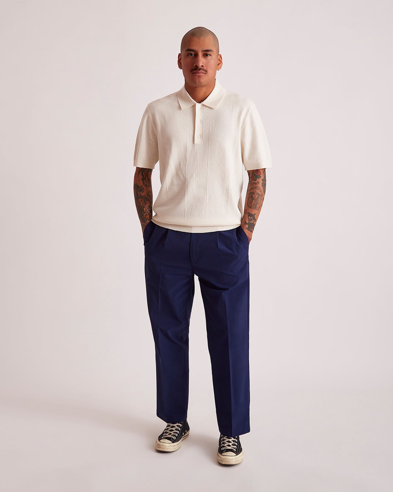 Jahmad Linen-Blend Knit Polo | Saturdays NYC