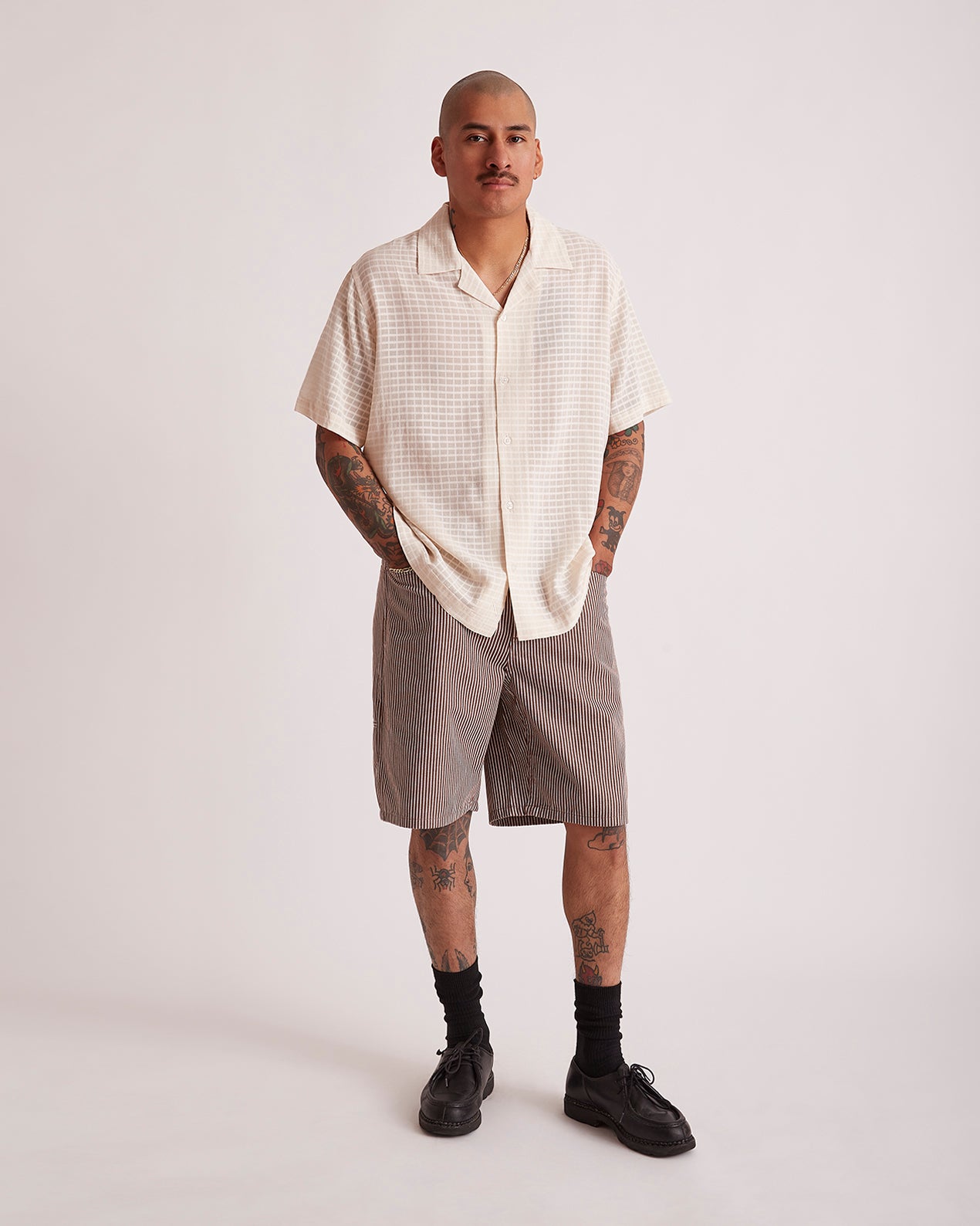 Canty Sheer Check SS Shirt | Saturdays NYC