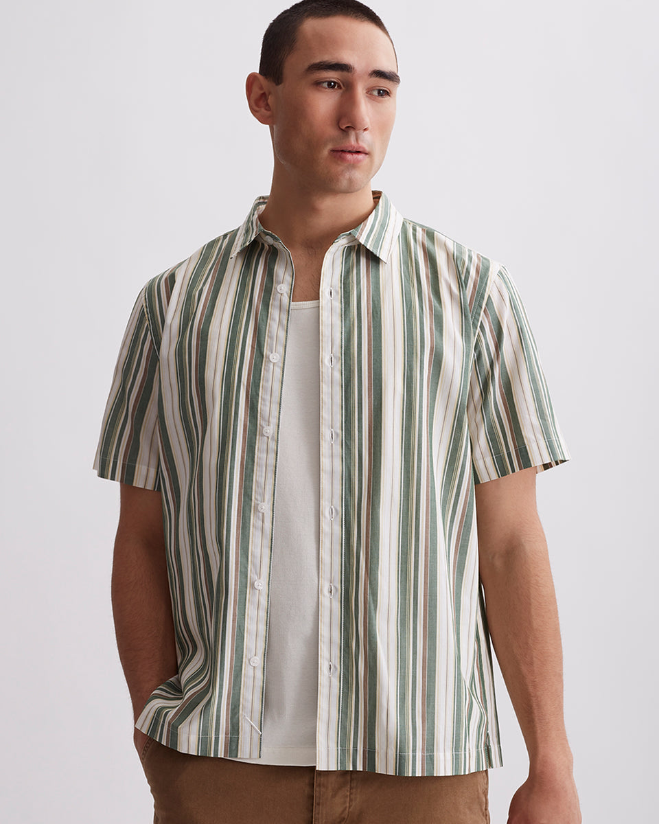 Bruce Stripe Short Sleeve Shirt | Saturdays NYC