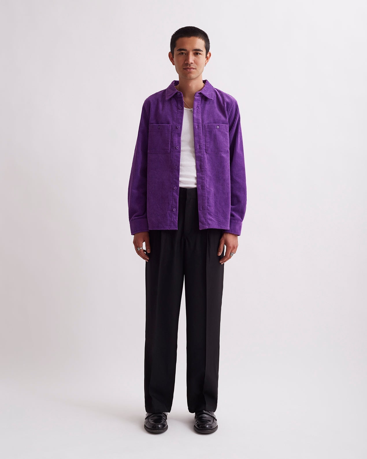 Nolan Wide Wale Cord Long Sleeve Shirt | Saturdays NYC