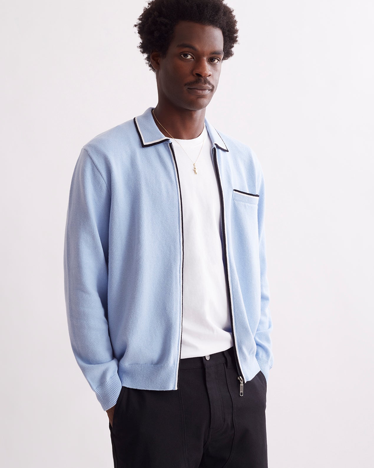 Saji Zip Polo Sweater | Saturdays NYC