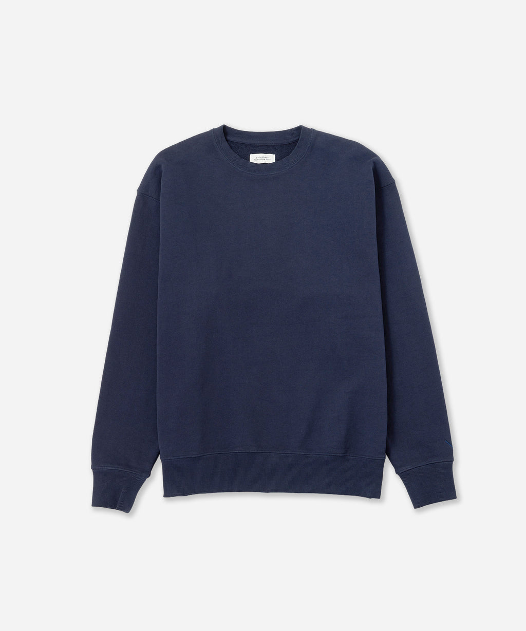 Saturdays NYC Bowery International Crew Sweatshirt in Navy