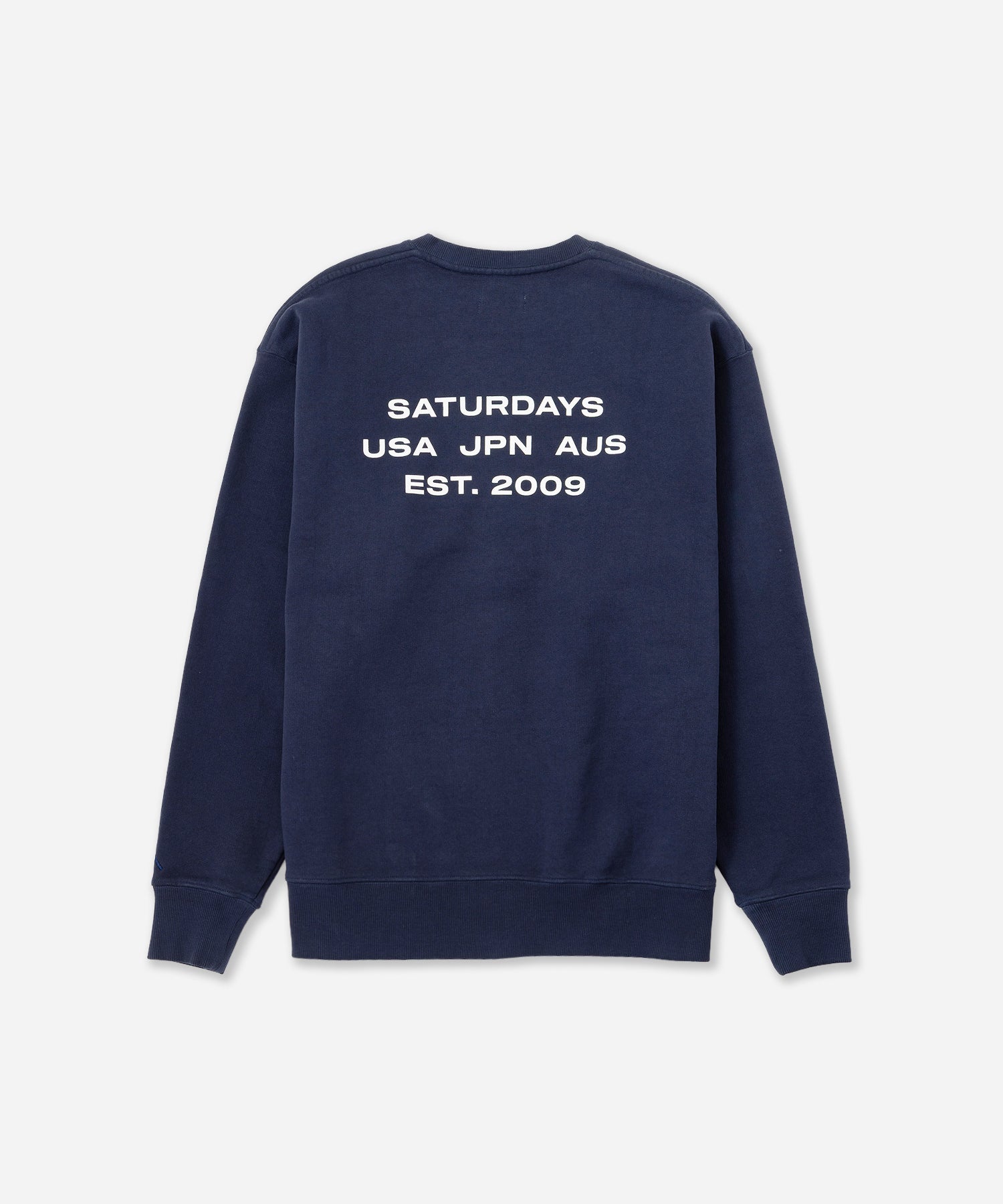 Saturdays NYC Bowery International Crew Sweatshirt in Navy