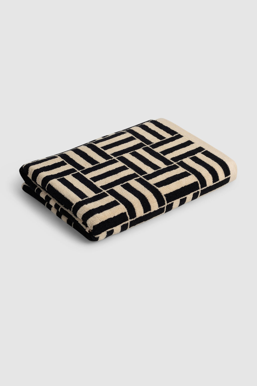 Saturdays NYC Willis Pool Towel in Sand & Noir