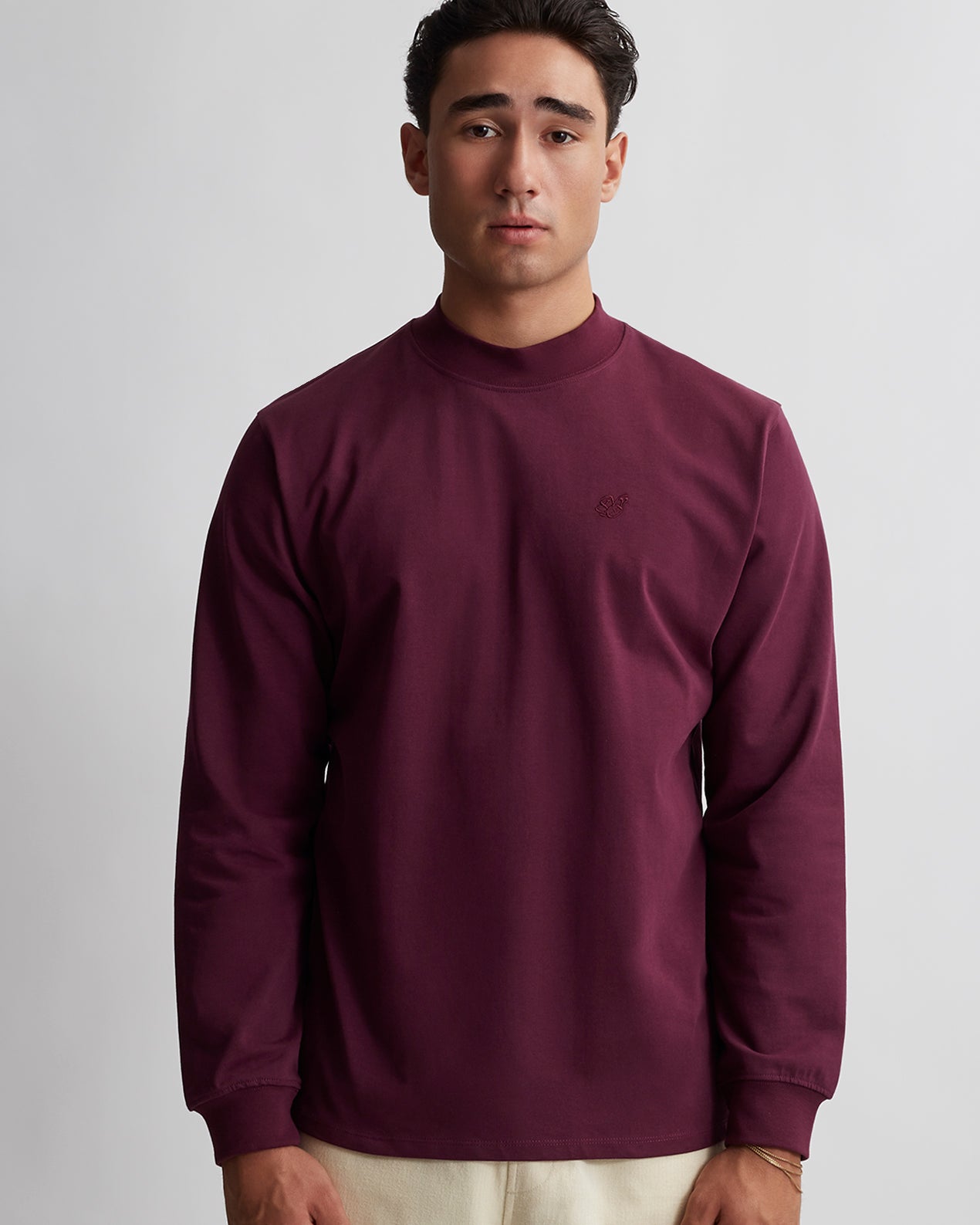 DeKalb Heavyweight Mockneck Long Sleeve Tee | Saturdays NYC